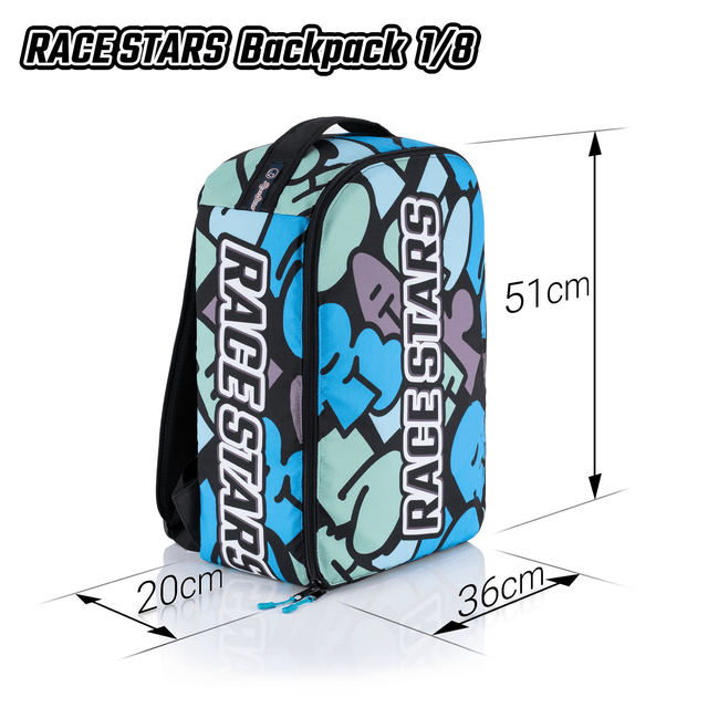 1/8th Graffiti Blue Fully Enclosed Backpack