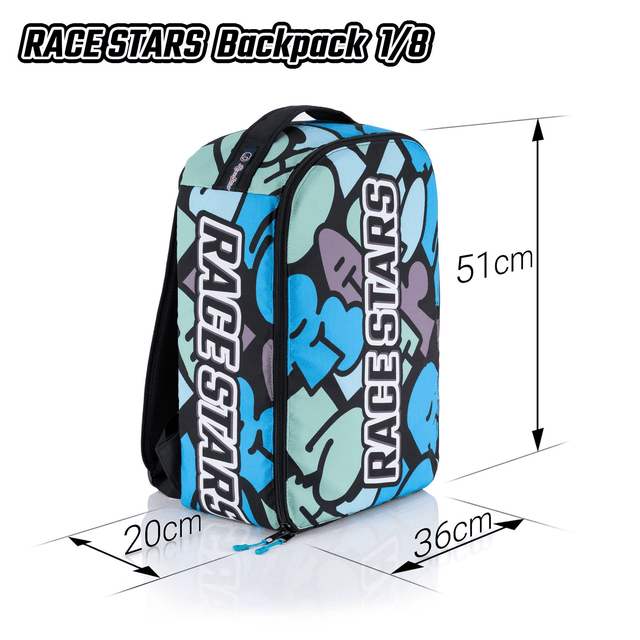 1/8th Graffiti Blue Fully Enclosed Backpack